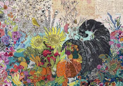 Cornucopia Collage Quilt Pattern — additional pattern view 2
