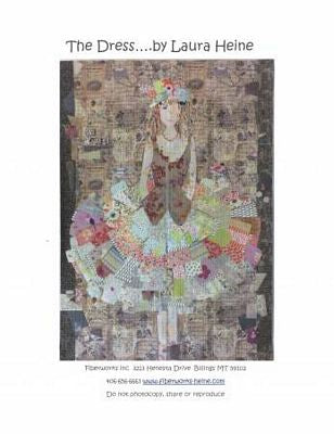 The Dress Collage Quilt Pattern by Laura Heine — pattern cover and finished project
