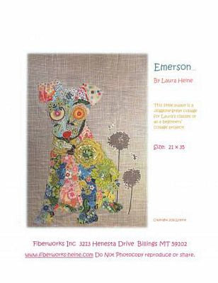 Emerson Puppy Collage Quilt Pattern by Laura Heine — pattern cover and finished project