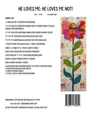 He Loves Me; He Loves Me Not! Quilt Pattern — additional pattern view 1
