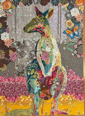 KangaRoo Collage Quilt Pattern by Laura Heine — pattern cover and finished project