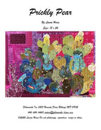 Prickly Pear Cactus Collage Quilt Pattern by Laura Heine — pattern cover and finished project