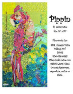 Pippin Parrot Collage Quilt Pattern by Laura Heine — pattern cover and finished project