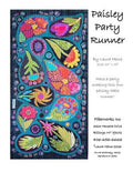 Paisley Party Runner Collage Pattern by Laura Heine — pattern cover and finished project