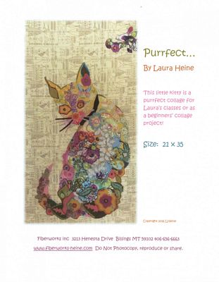 Purrfect Cat Collage Quilt Pattern by Laura Heine — pattern cover and finished project