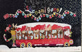 Shenanigans Collage Quilt Pattern by Laura Heine — pattern cover and finished project