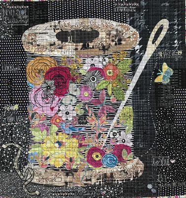 Spool of Flowers Collage Quilt Pattern — additional pattern view 2