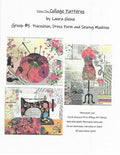 Teeny Tiny Collage Group 5: Pincushion, Dress Form & Sewing Machine by Laura Heine — pattern cover and finished project