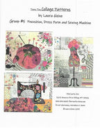 Teeny Tiny Collage Group 5: Pincushion, Dress Form & Sewing Machine by Laura Heine — pattern cover and finished project