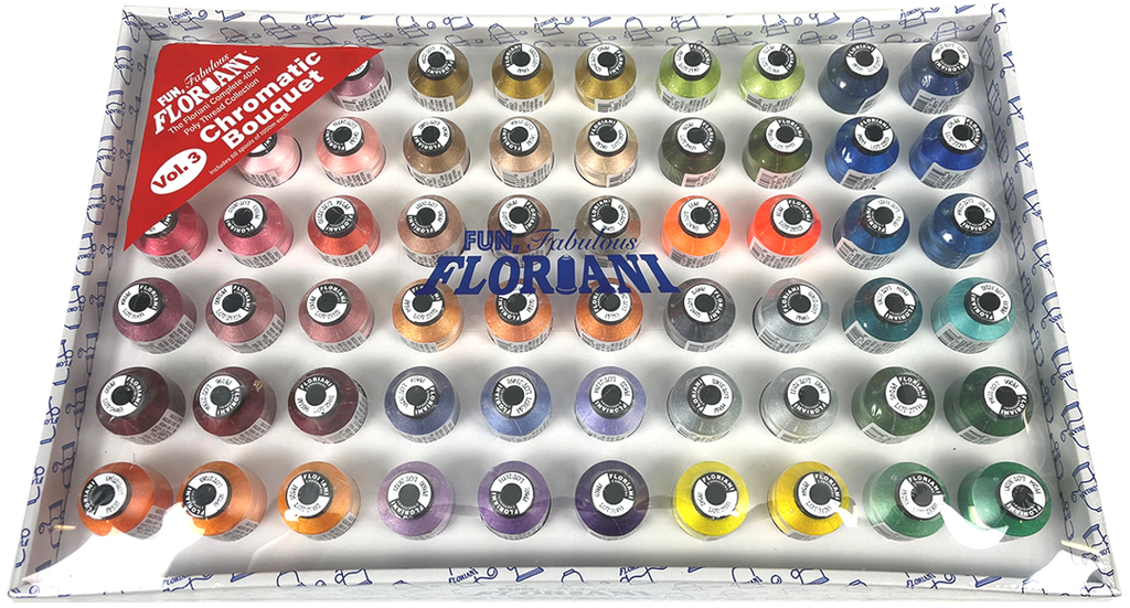 Floriani Chromatic Bouquet 60-Spool Embroidery Thread Set — Volume 3