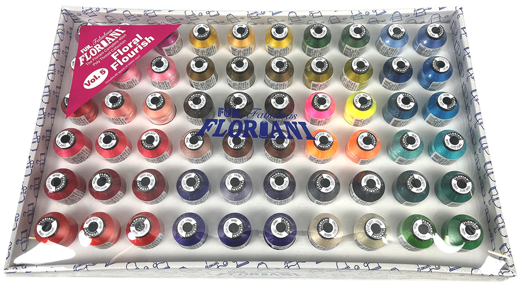 Floriani Floral Flourish 60-Spool Embroidery Thread Set — Volume 5