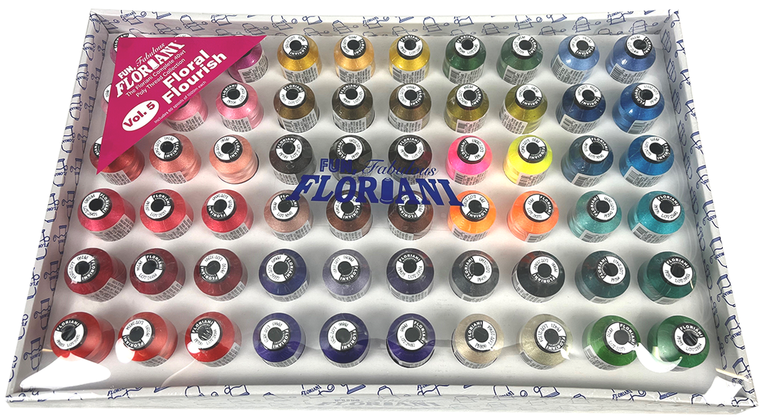 Floriani Floral Flourish 60-Spool Embroidery Thread Set — Volume 5