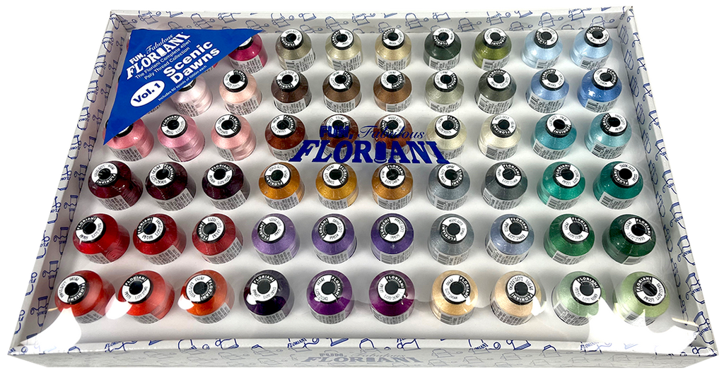 Floriani 60-spool Scenic Dawns embroidery thread set