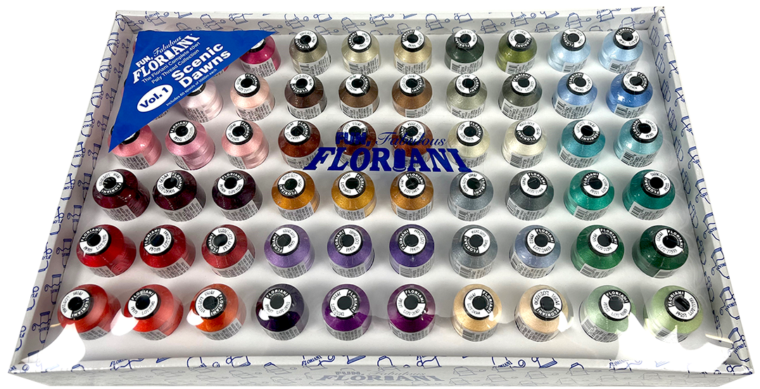 Floriani 60-spool Scenic Dawns embroidery thread set