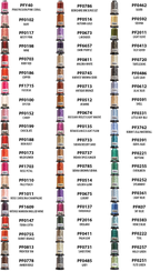 Floriani Scenic Dawns 60-color thread chart