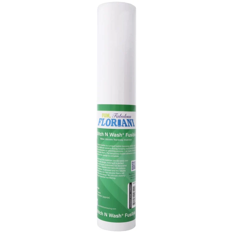 Floriani Stitch N Wash Fusible stabilizer, full roll with green product label