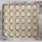 Floriani Numbered Thread Storage Trays, 360 Spools — front view of an empty numbered tray