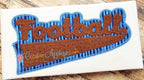 Creative Appliques Football Applique included in the Sports Monogram Frame Applique Bundle