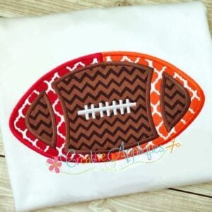 Creative Appliques Football House Divided Applique included in the Sports Monogram Frame Applique Bundle