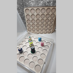 Embroidery Thread Storage Trays, Set of 6 — empty trays beside a tray with thread