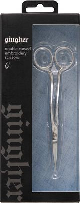 Gingher 6-Inch Double-Curved Embroidery Scissors