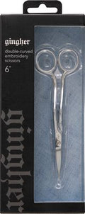 Gingher 6-Inch Double-Curved Embroidery Scissors