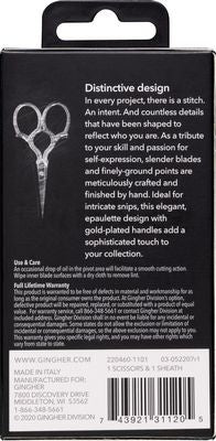 Gingher 3.5in Epaulette Embroidery Scissors — product view 2
