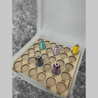 Glide Numbered Thread Storage Trays, 450 Spools — tray and sample spools in an open case