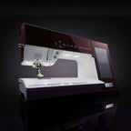 Sewing machine with a dark background