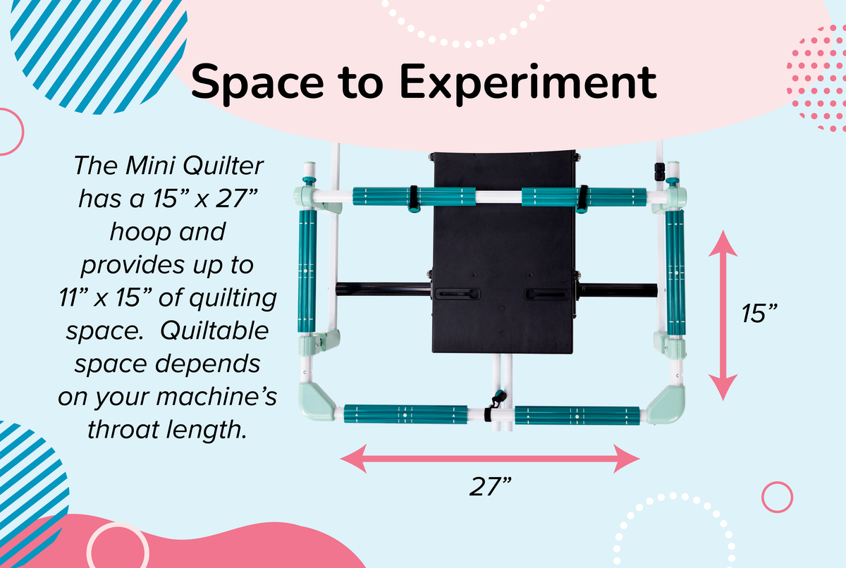 Grace Company Mini Quilter Frame — quilting-area dimensions