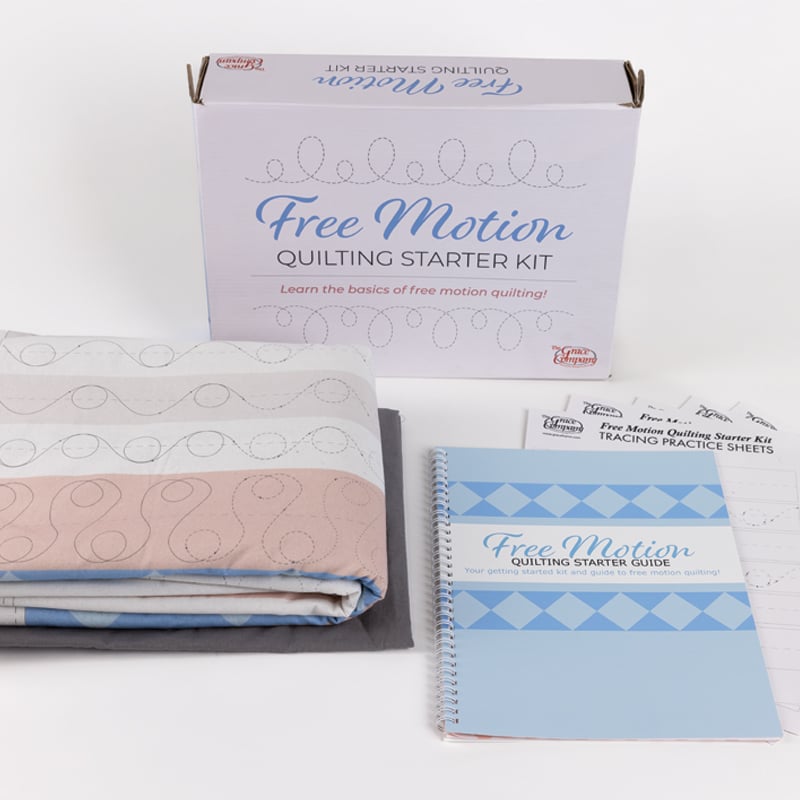 Grace Company Free Motion Starter Kit — included practice fabric and guide