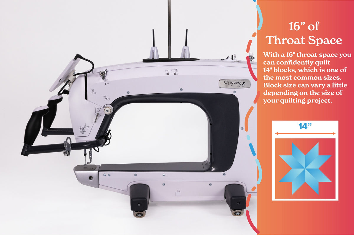 Grace Company Q’nique 16X Elite Longarm Quilting Machine — 16-inch throat space