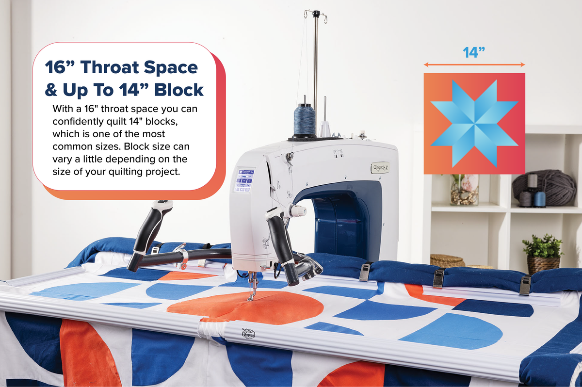 Grace Company Q’nique 16X Longarm Quilting Machine — 16-inch throat space