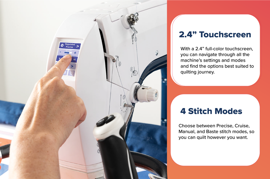 Grace Company Q’nique 16X Longarm Quilting Machine — touchscreen controls