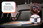 Grace Company Q’nique 16X Longarm Quilting Machine — working lights