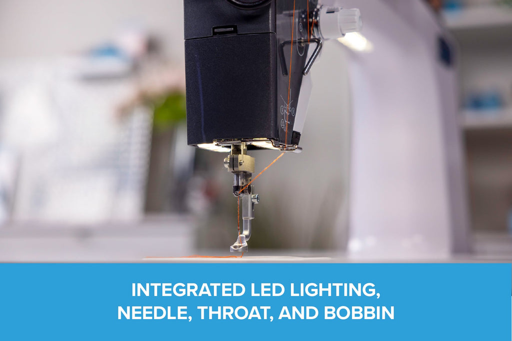 Grace Company 19SD Sit-Down Longarm Quilting System — working lights