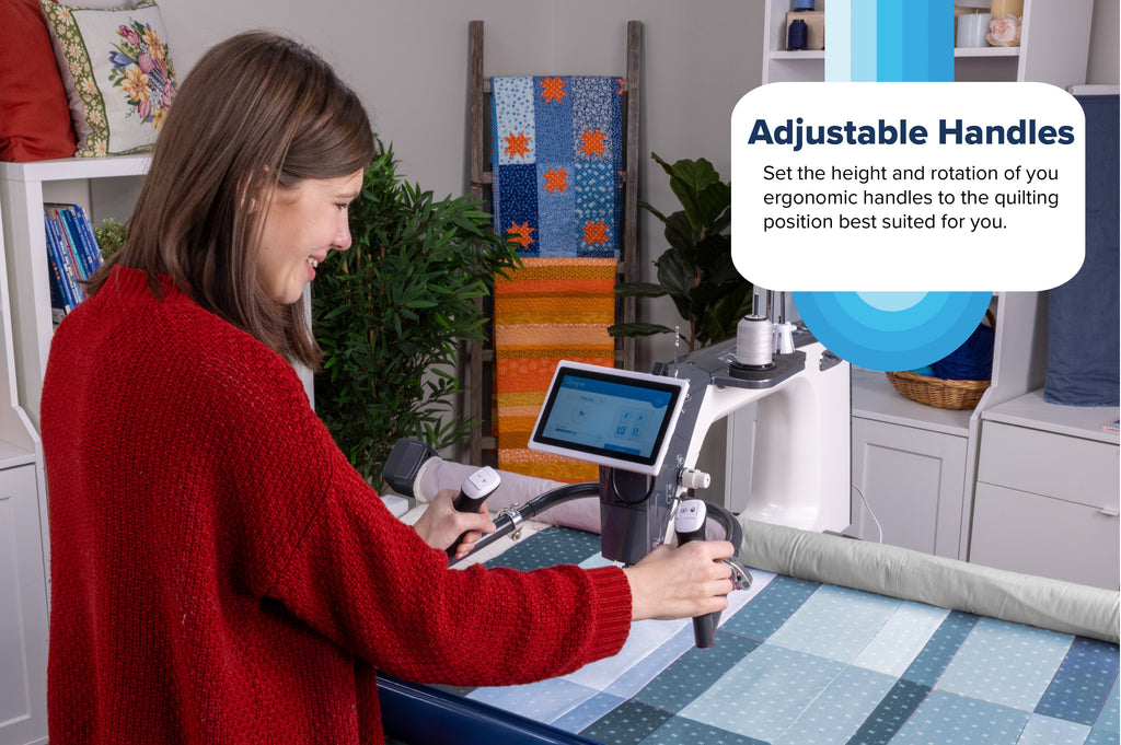 Grace Company Q’nique 19X Elite Longarm Quilting Machine — front handles
