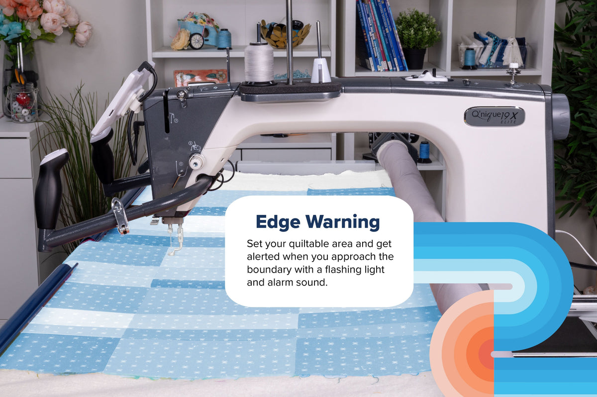 Grace Company Q’nique 19X Elite Longarm Quilting Machine — edge-warning feature