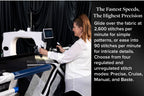 Grace Company Q’nique 21X Elite Longarm Quilting Machine — stitching-speed features