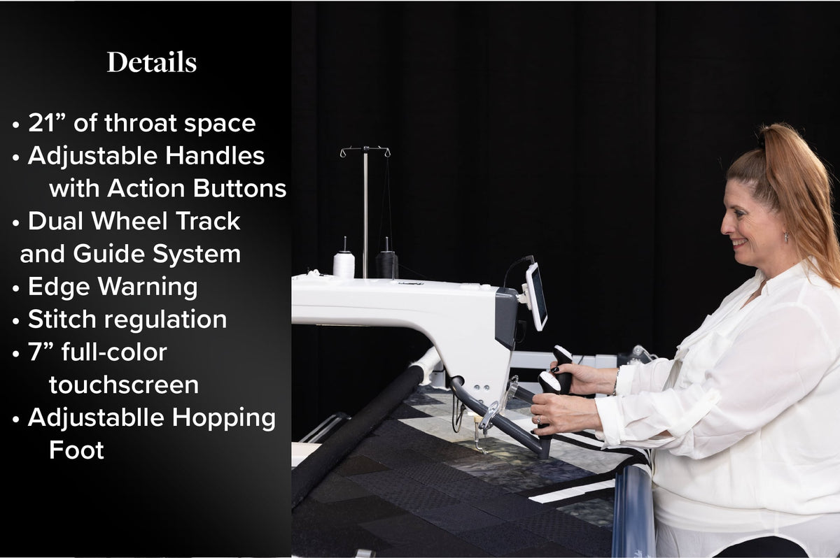 Grace Company Q’nique 21X Elite Longarm Quilting Machine — machine features
