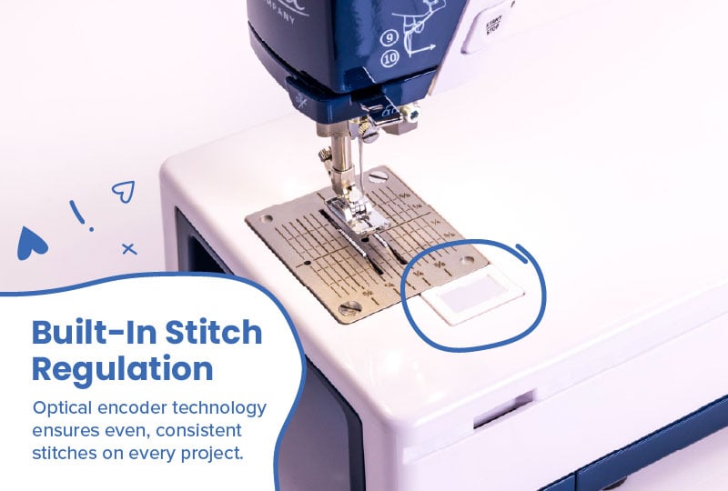Grace Company Little Rebel Sewing and Quilting Machine — optical stitch regulation