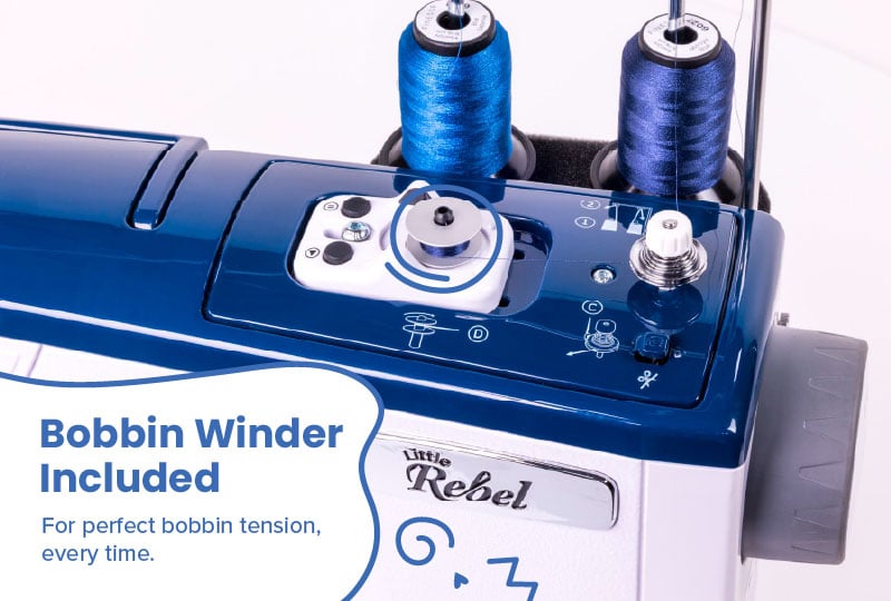 Grace Company Little Rebel Sewing and Quilting Machine — bobbin winder