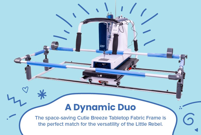 Grace Company Little Rebel Sewing and Quilting Machine — example on a Cutie frame, sold separately
