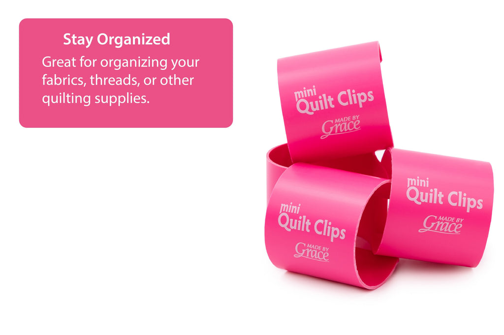 Grace Company Mini Quilt Clips (2" ) — pink mini clips