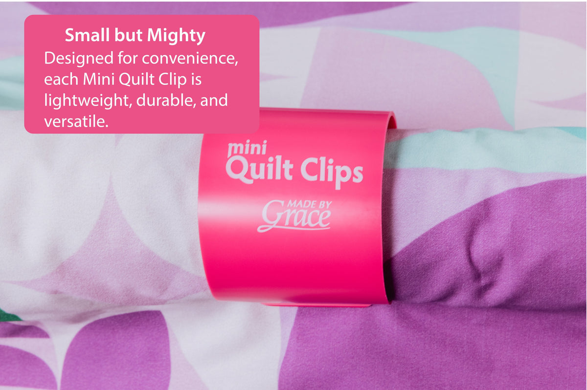 Grace Company Mini Quilt Clips (2" ) — pink mini clip detail