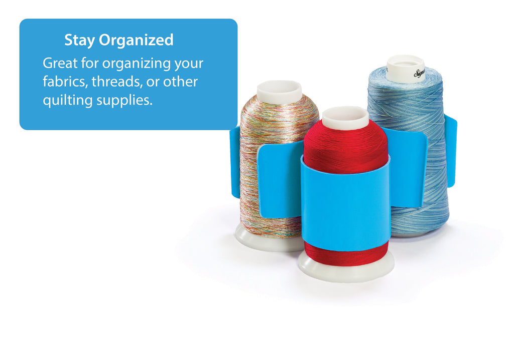 Grace Company Mini Quilt Clips (1.5” Diameter) — blue mini clips organizing thread