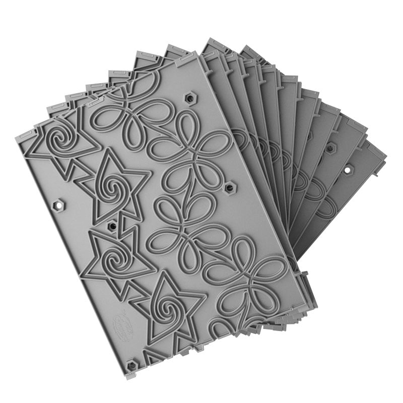 Grace Company Plastic Pattern Perfect Stars & Flowers — stars and flowers template designs