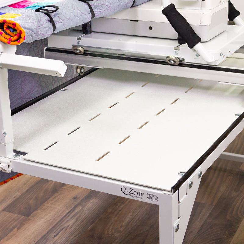Grace Company Q-Zone Hoop-Frame Table Inserts — white Hoop-Frame inserts installed