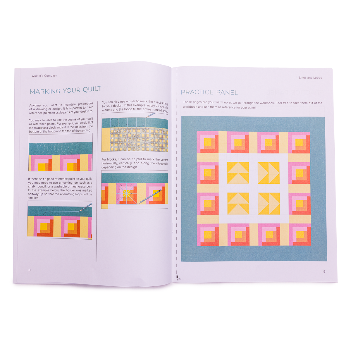 Grace Company Quilter's Compass: Lines and Loops — workbook exercises