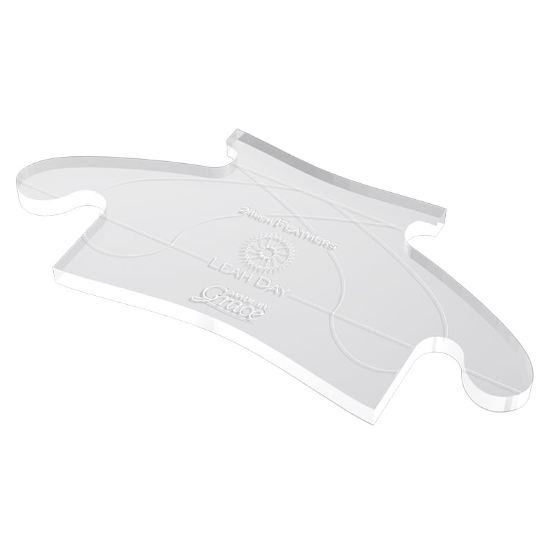 Grace Company Feather Ruler (1/4") — feather ruler shape and markings